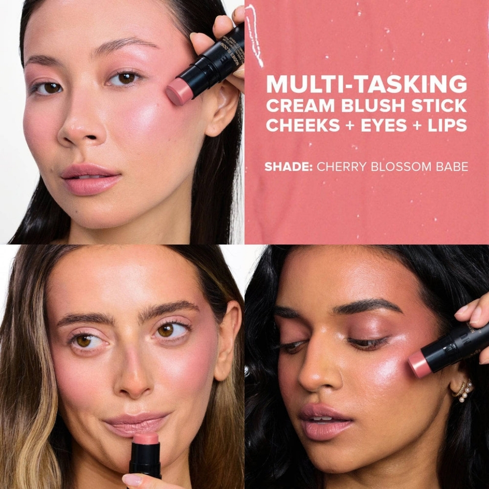 NUDESTIX Nudies Bloom Multi-Use Blush Tint in Cherry Blossom Babe, 7g/0.25oz - Picture 4 of 11